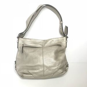 Coach Leather Metallic Hobo Crossbody Saddle Bag